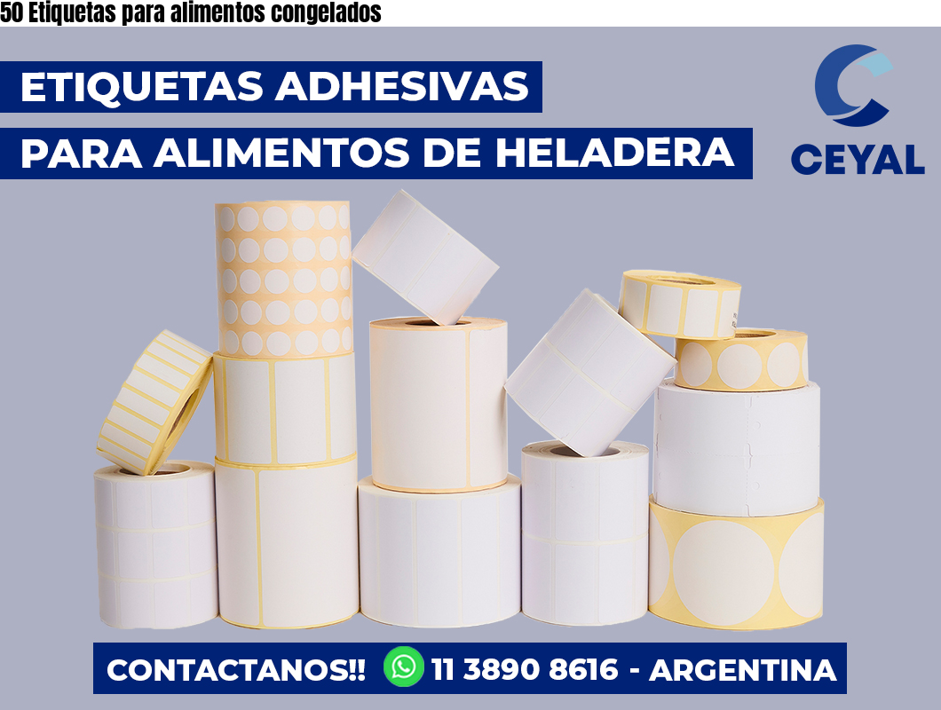 50 Etiquetas para alimentos congelados