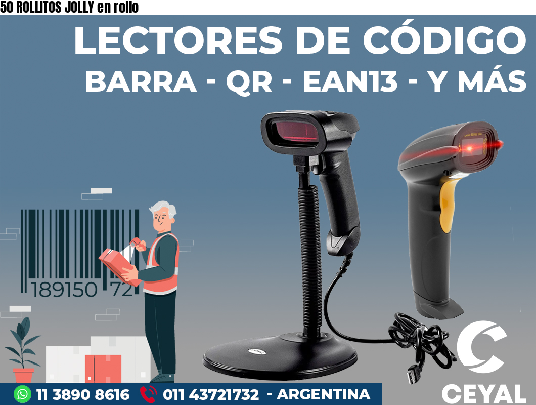 50 ROLLITOS JOLLY en rollo