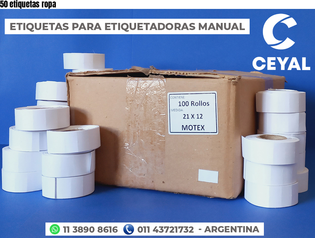 50 etiquetas ropa
