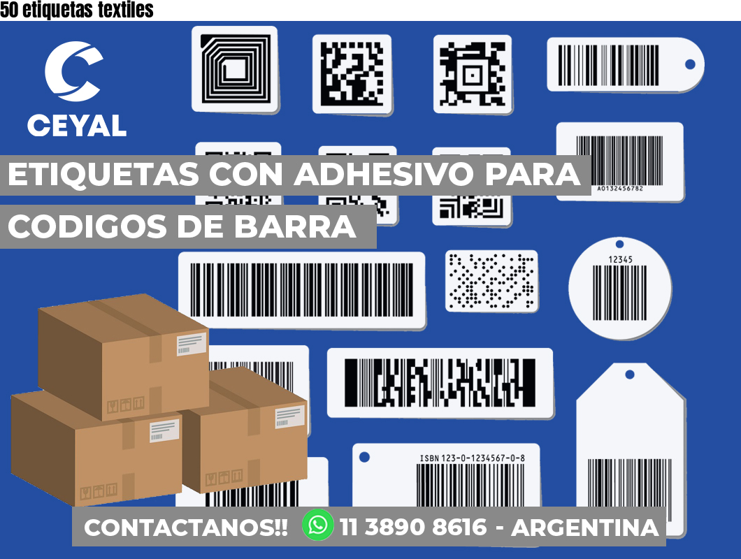 50 etiquetas textiles