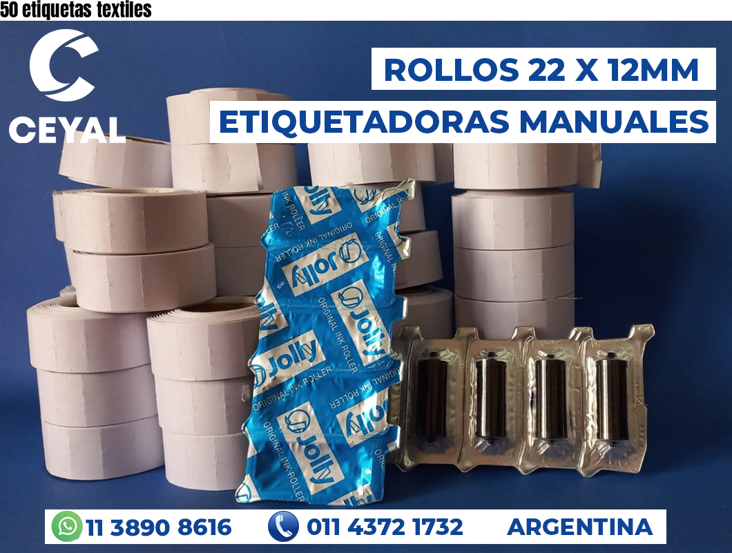 50 etiquetas textiles