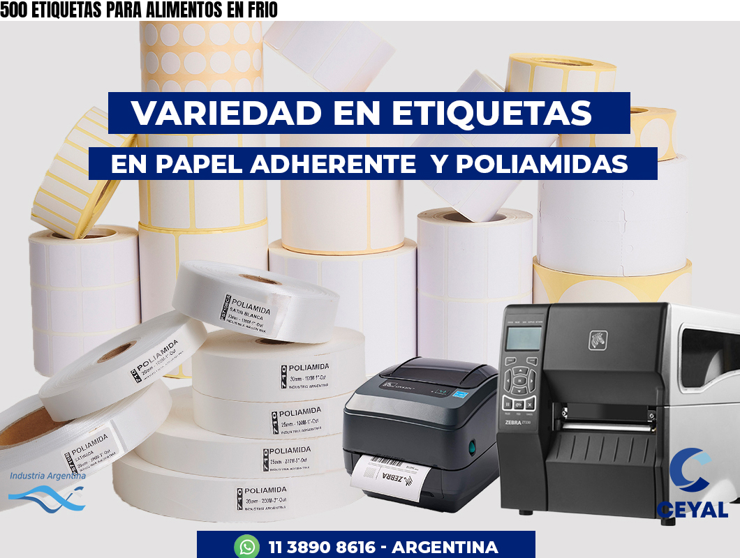 500 ETIQUETAS PARA ALIMENTOS EN FRIO