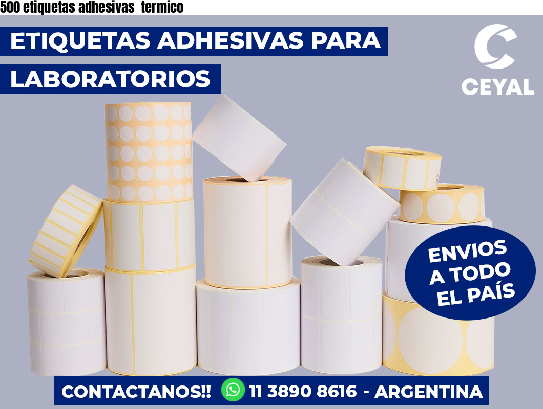 500 etiquetas adhesivas  termico