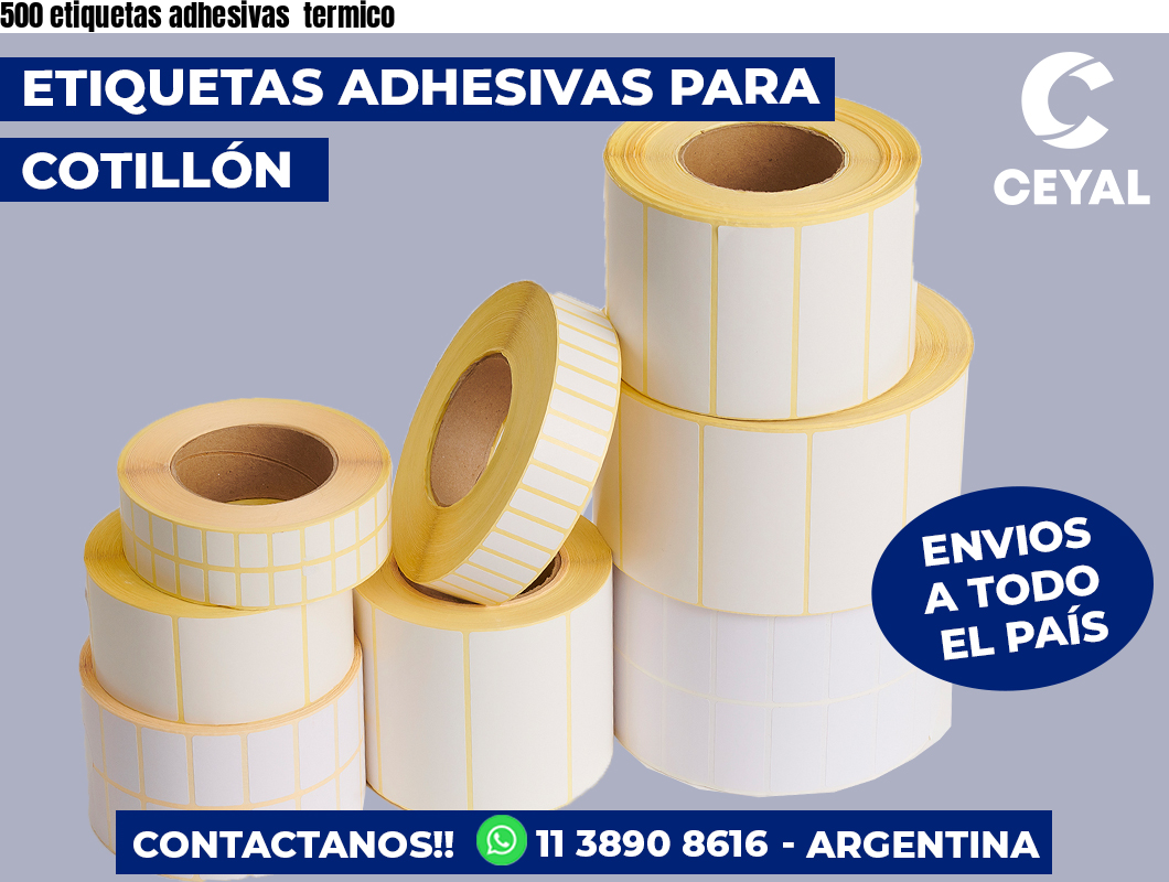 500 etiquetas adhesivas  termico