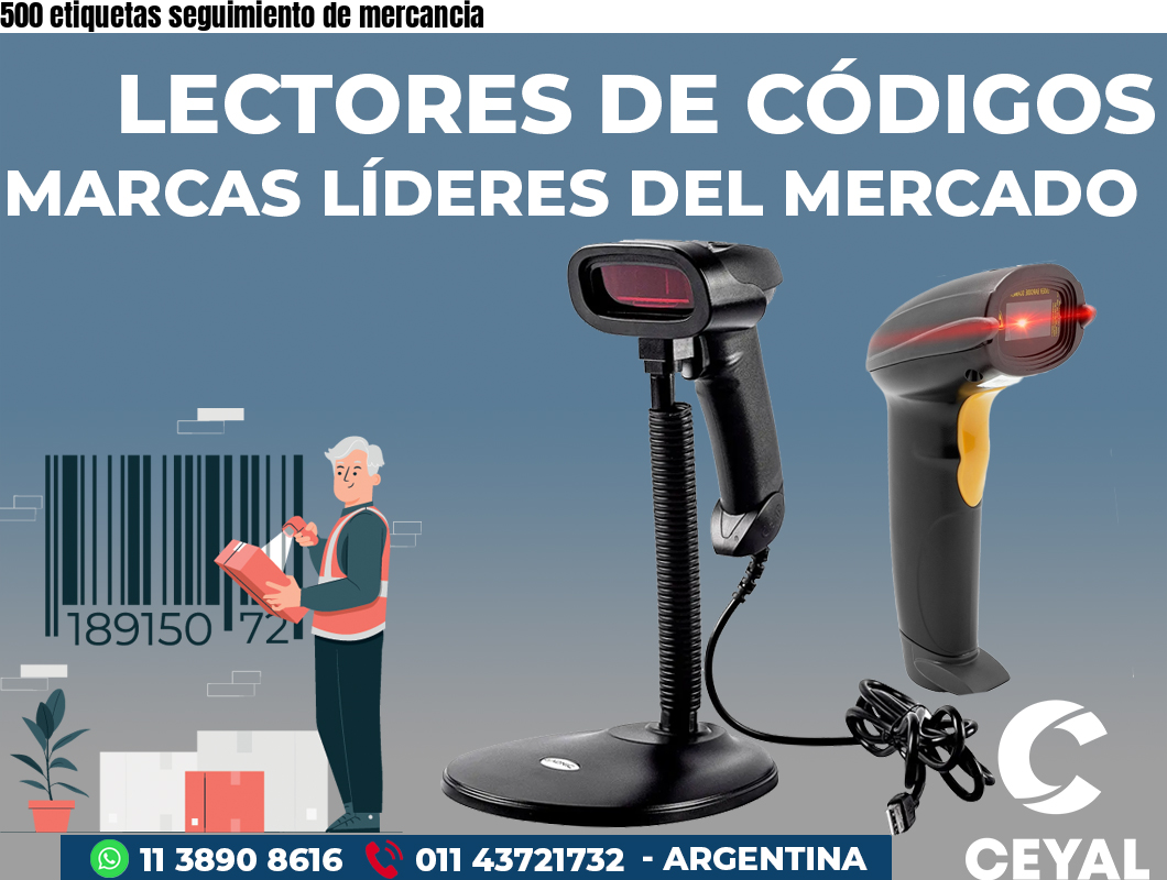500 etiquetas seguimiento de mercancia