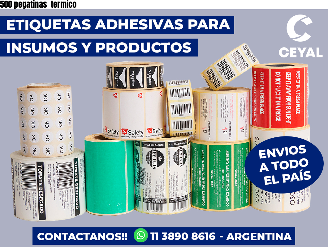 500 pegatinas termico