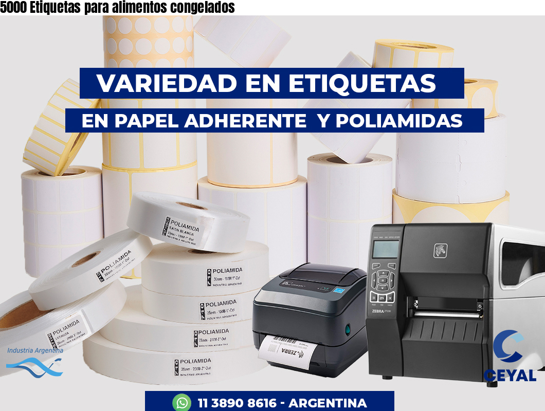 5000 Etiquetas para alimentos congelados