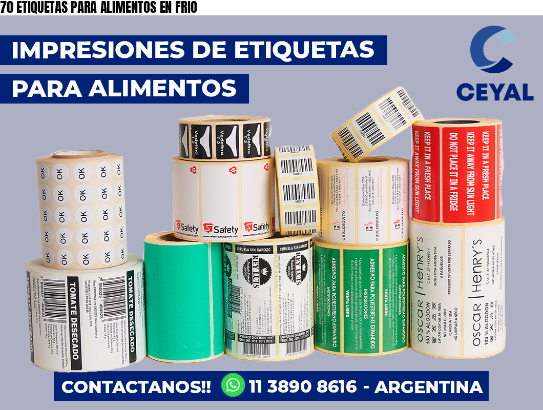 70 ETIQUETAS PARA ALIMENTOS EN FRIO