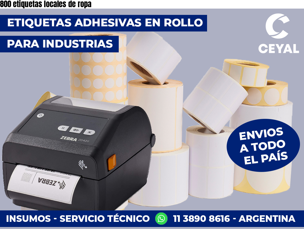 800 etiquetas locales de ropa