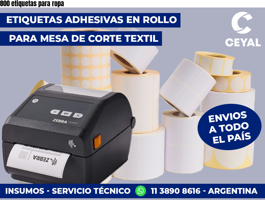 800 etiquetas para ropa