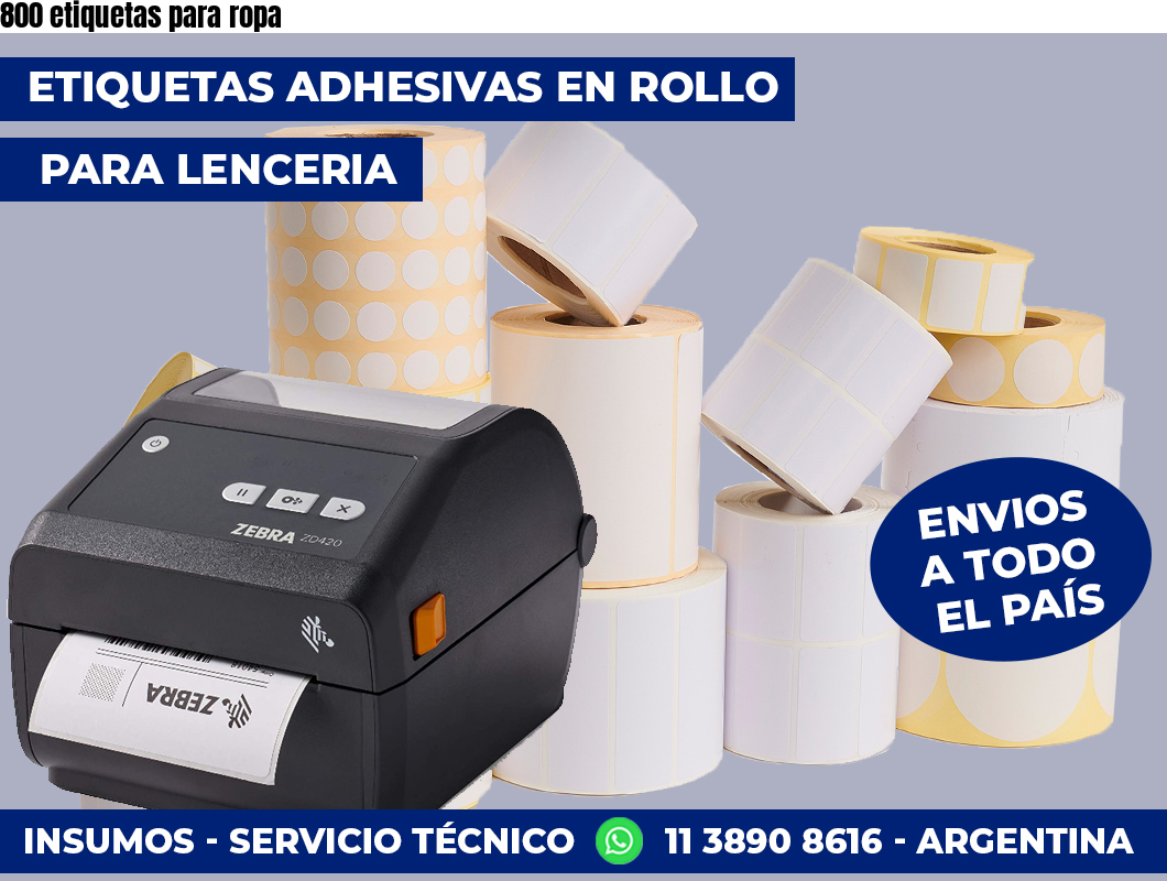 800 etiquetas para ropa