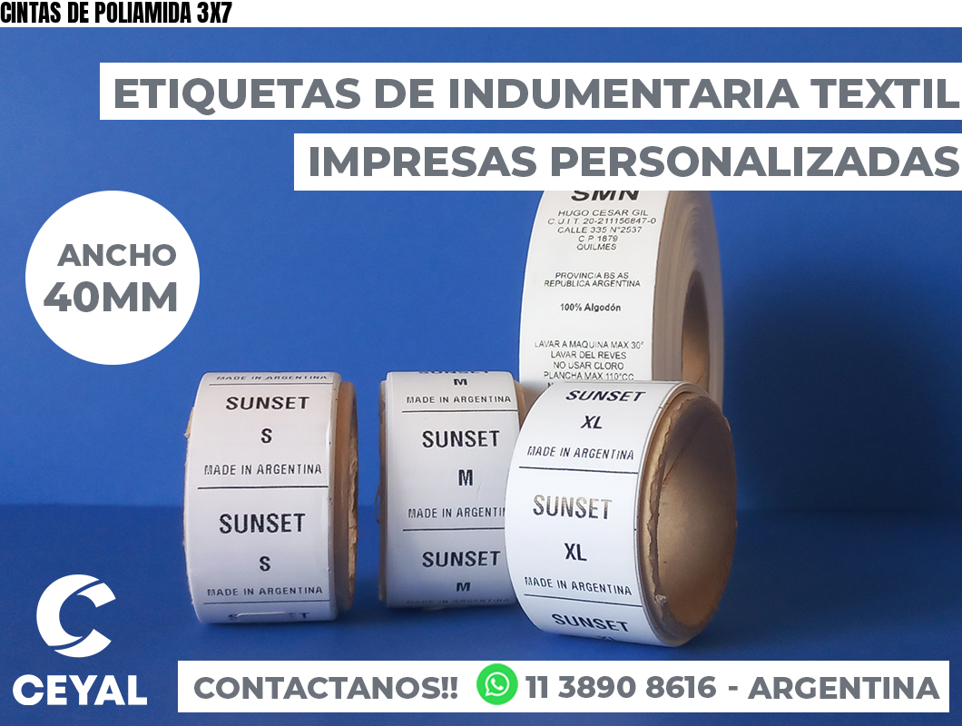 CINTAS DE POLIAMIDA 3X7