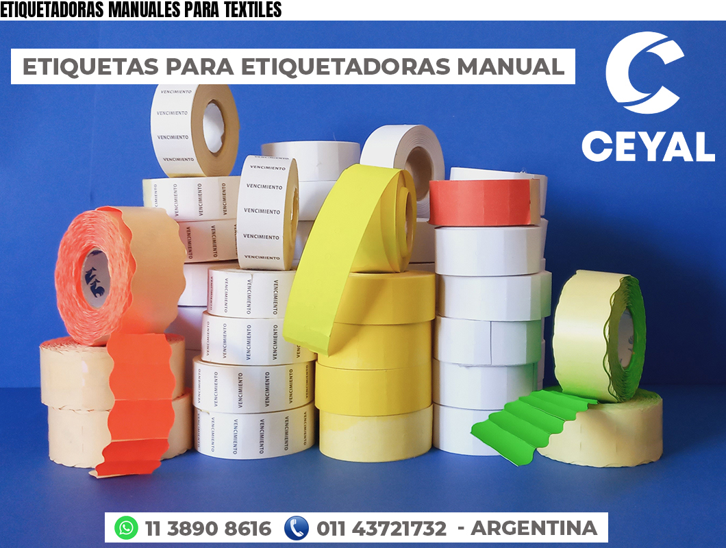ETIQUETADORAS MANUALES PARA TEXTILES