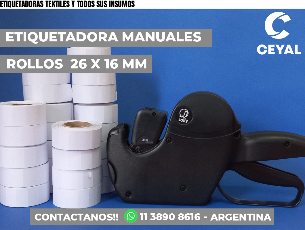 ETIQUETADORAS TEXTILES Y TODOS SUS INSUMOS