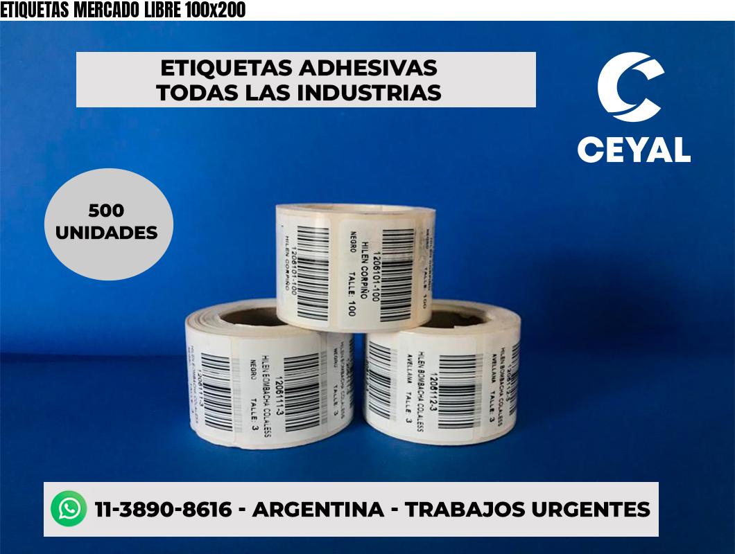 ETIQUETAS MERCADO LIBRE 100x200