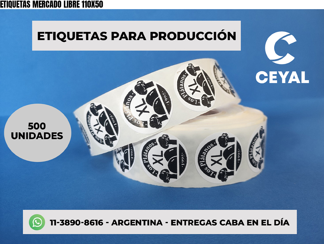 ETIQUETAS MERCADO LIBRE 110X50
