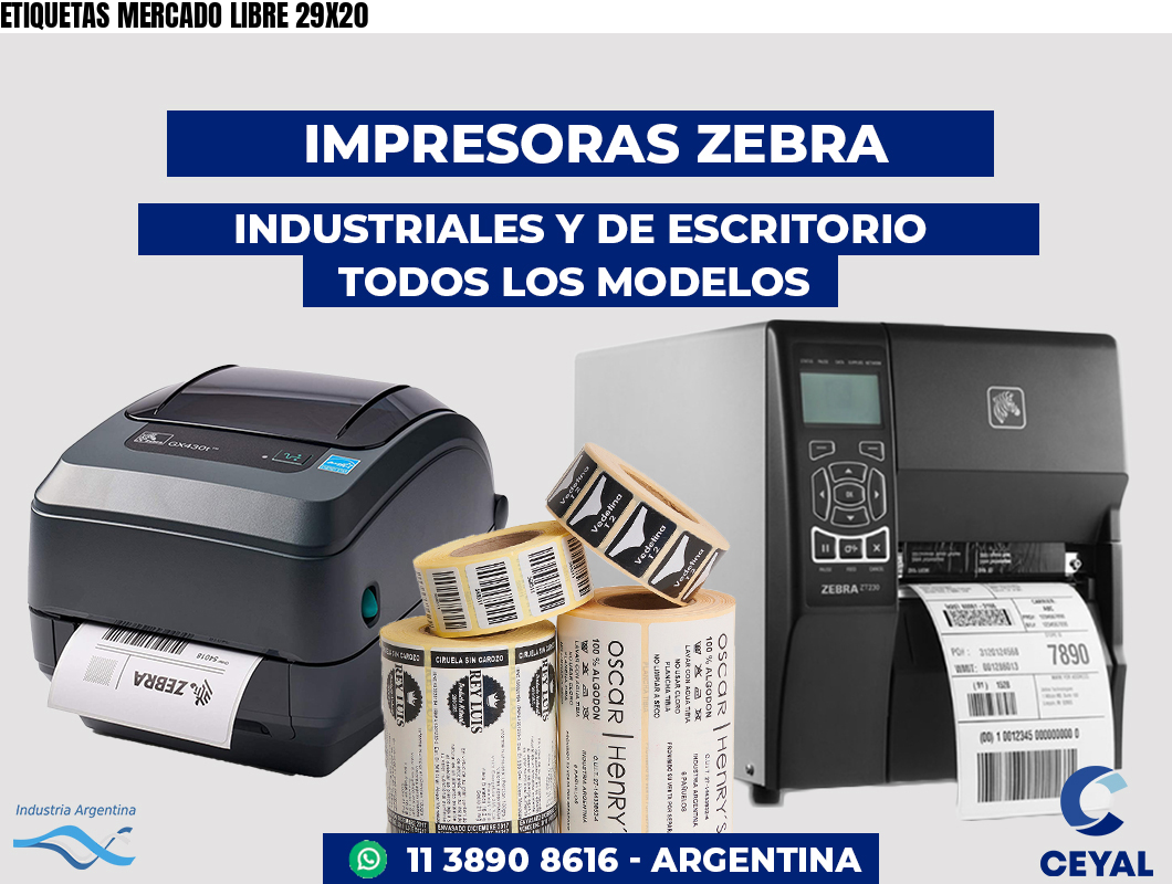 ETIQUETAS MERCADO LIBRE 29X20