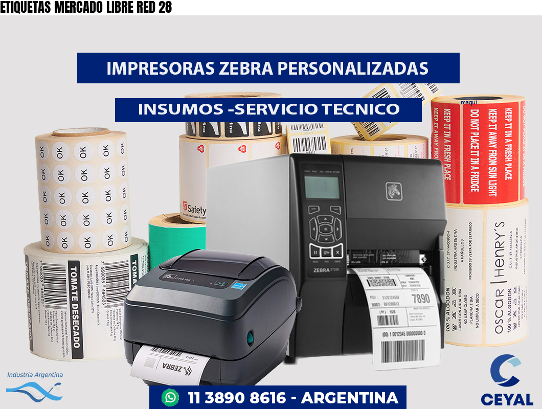 ETIQUETAS MERCADO LIBRE RED 28