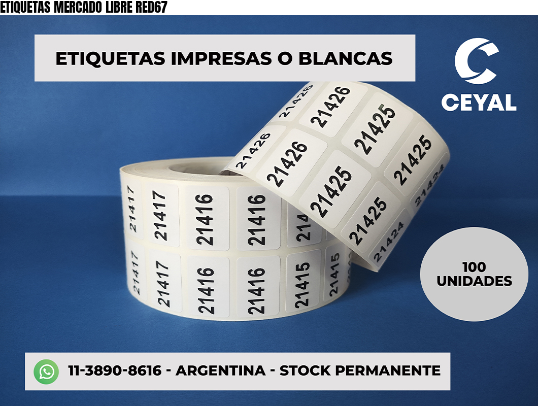 ETIQUETAS MERCADO LIBRE RED67