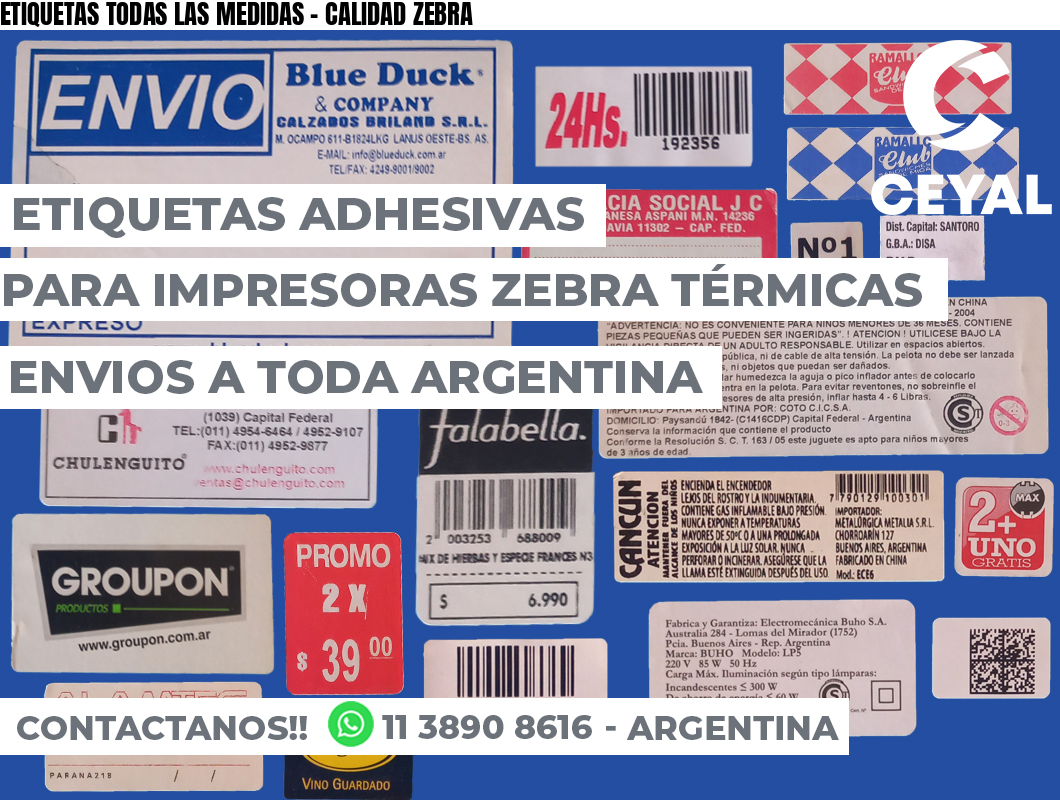 ETIQUETAS TODAS LAS MEDIDAS – CALIDAD ZEBRA