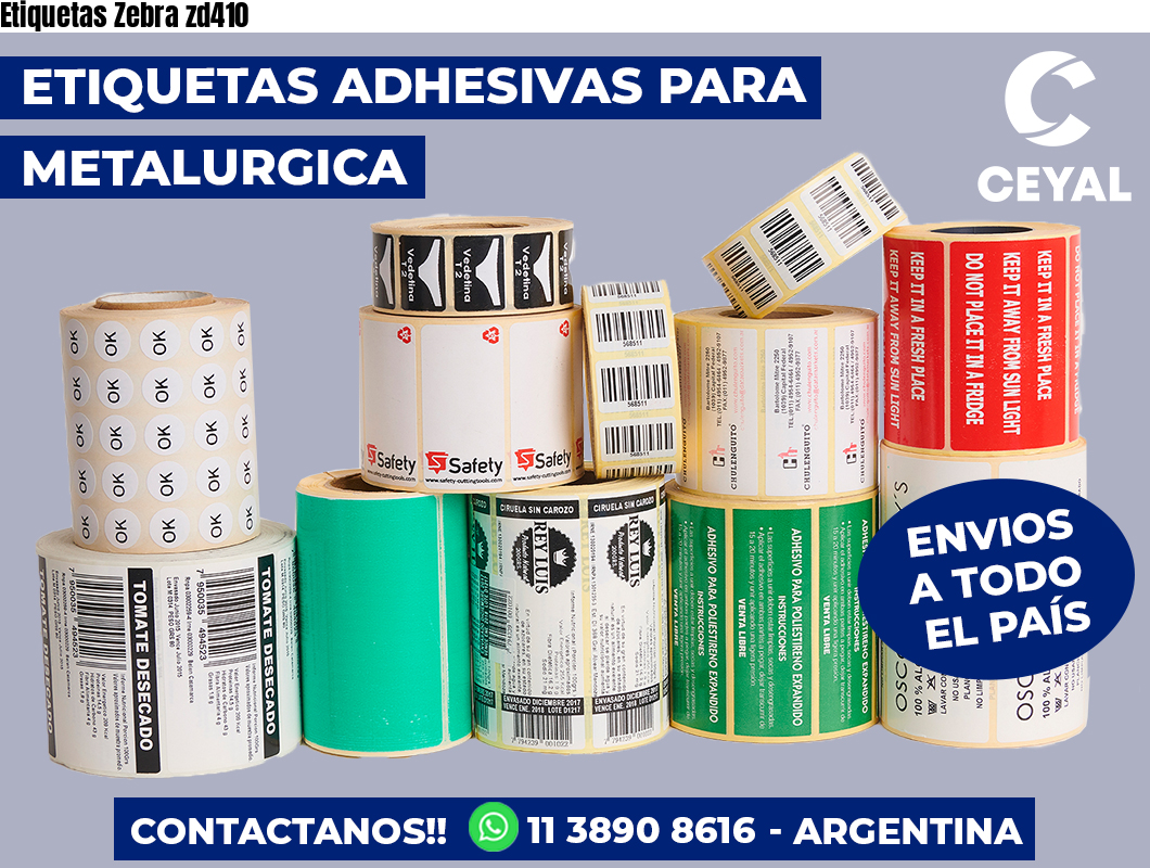Etiquetas Zebra zd410