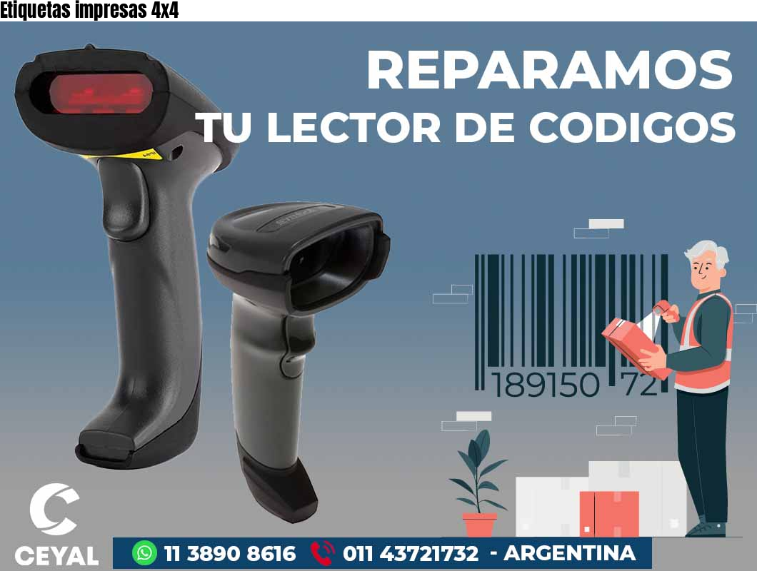 Etiquetas impresas 4x4