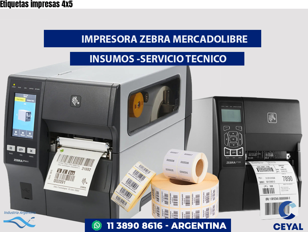 Etiquetas impresas 4x5