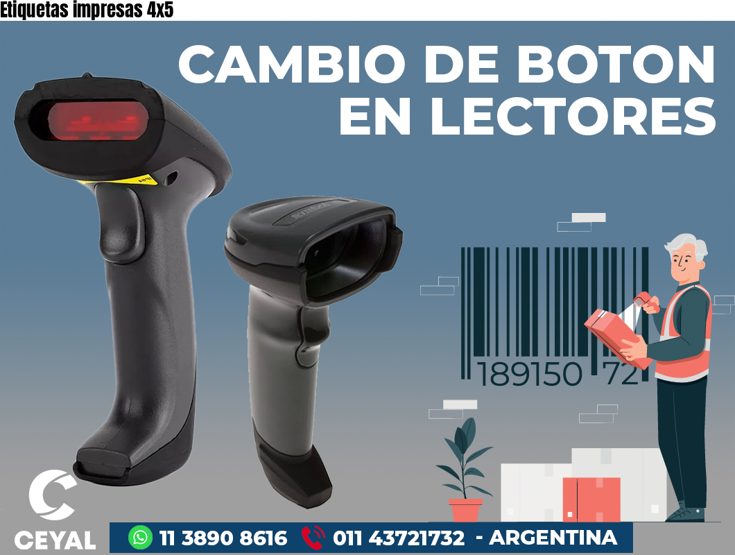 Etiquetas impresas 4x5