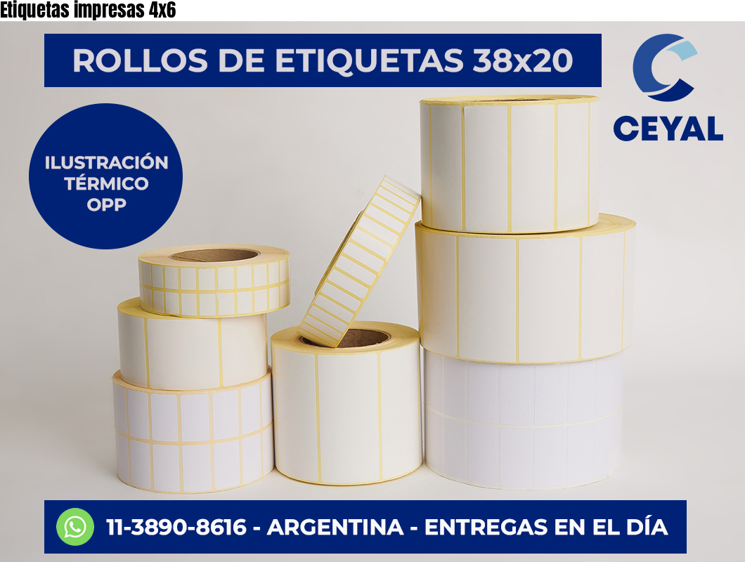 Etiquetas impresas 4×6