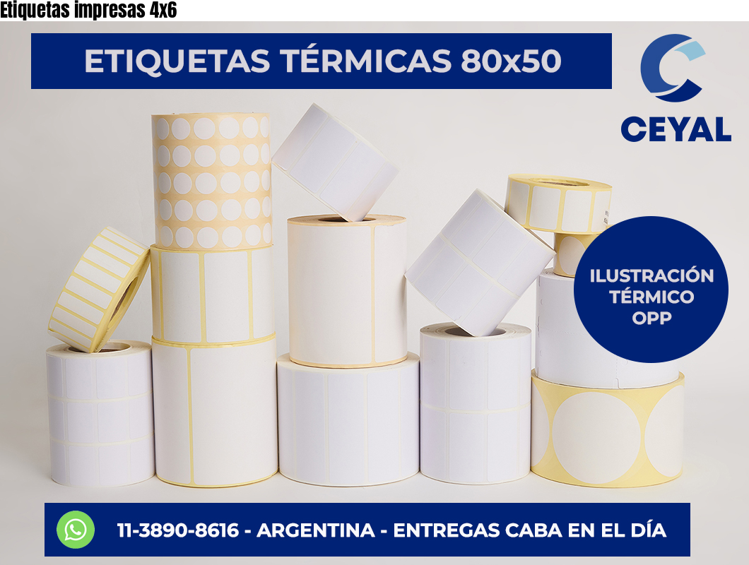 Etiquetas impresas 4×6
