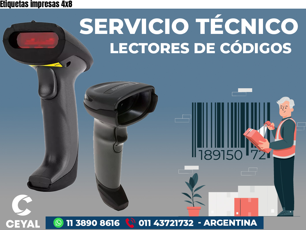 Etiquetas impresas 4x8