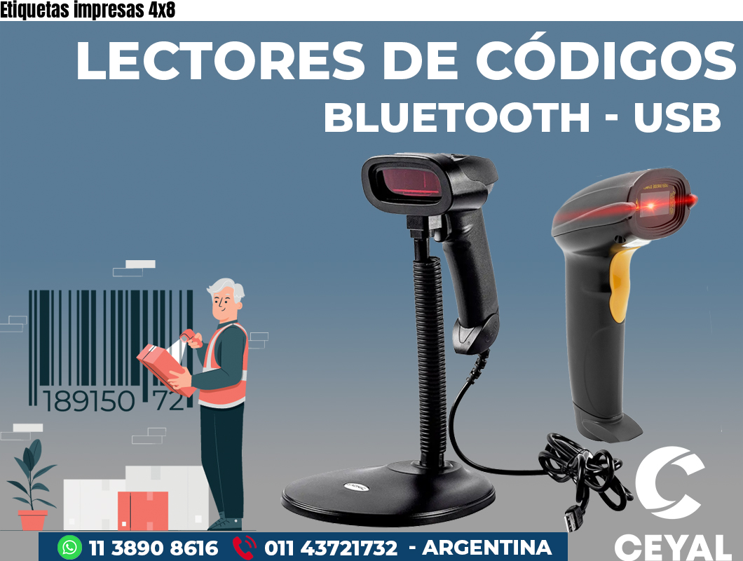 Etiquetas impresas 4x8