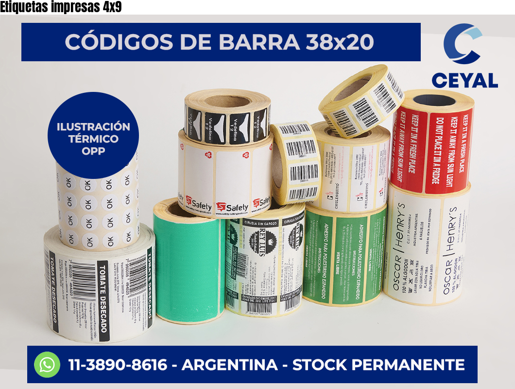 Etiquetas impresas 4×9