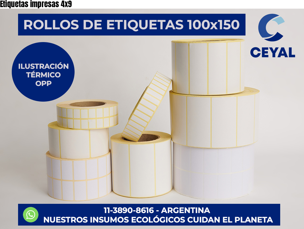 Etiquetas impresas 4×9