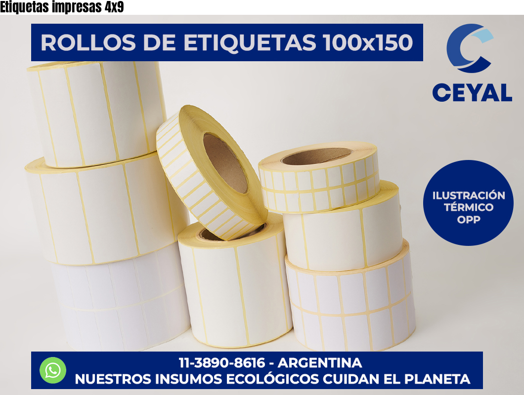Etiquetas impresas 4×9