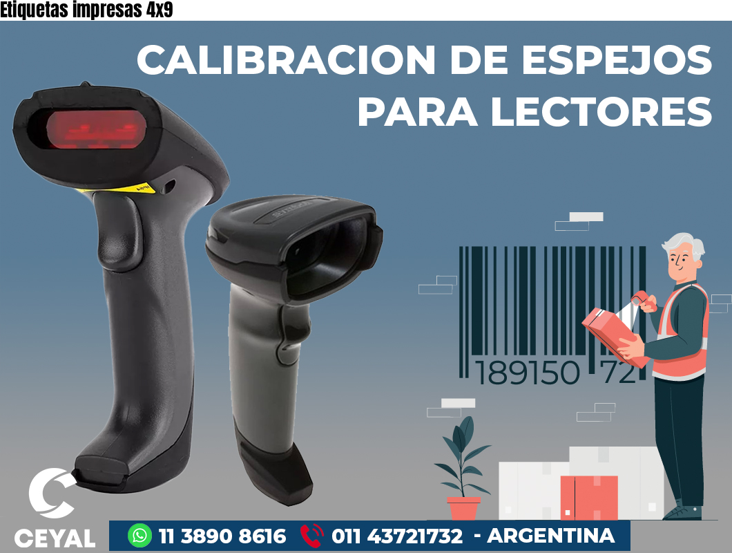 Etiquetas impresas 4x9