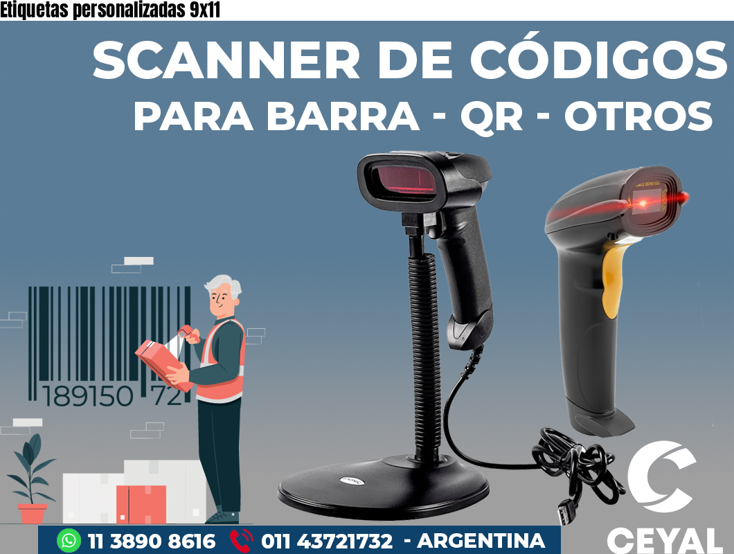 Etiquetas personalizadas 9x11