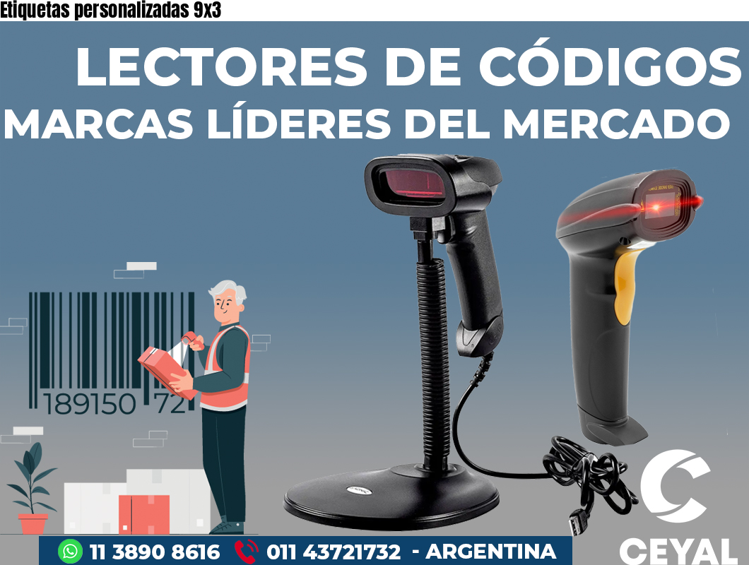 Etiquetas personalizadas 9x3