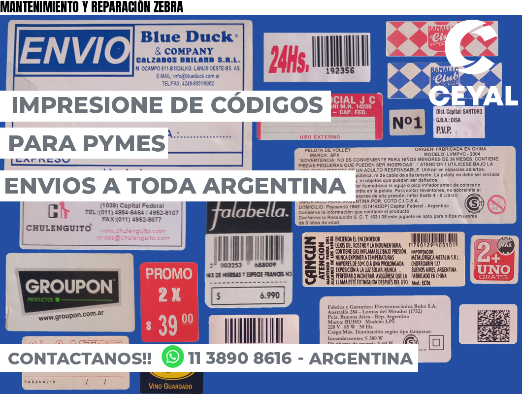 MANTENIMIENTO Y REPARACIÓN ZEBRA