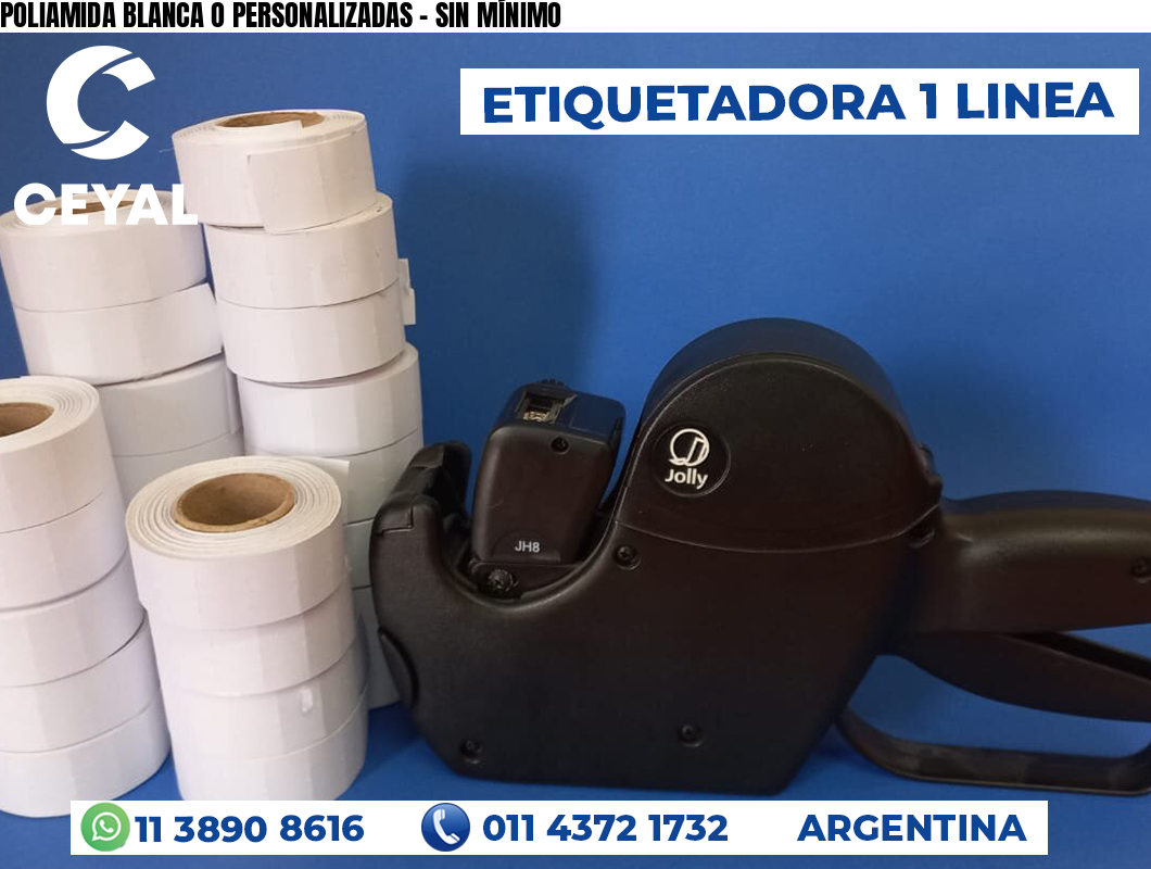 POLIAMIDA BLANCA O PERSONALIZADAS - SIN MÍNIMO