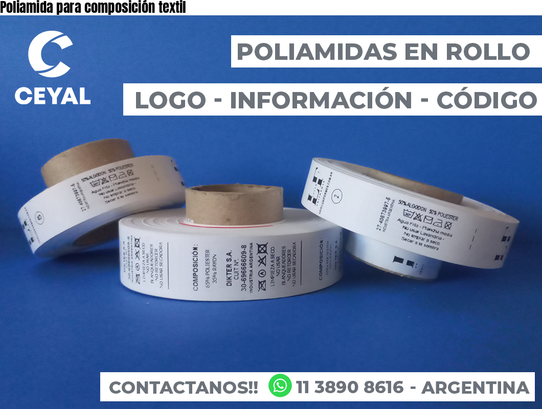 Poliamida para composición textil