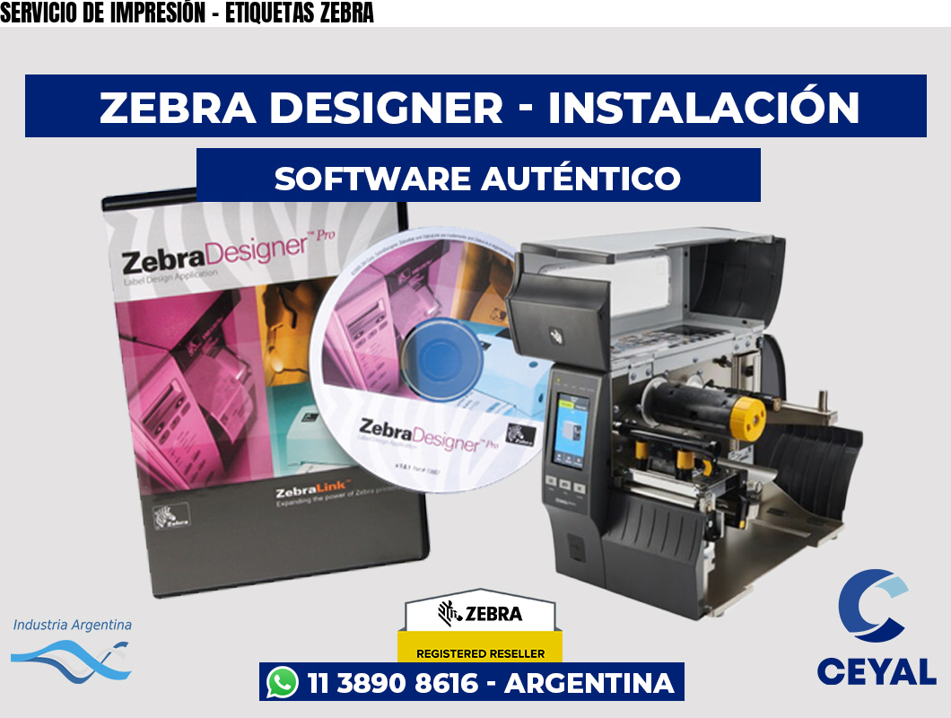 SERVICIO DE IMPRESIÓN - ETIQUETAS ZEBRA