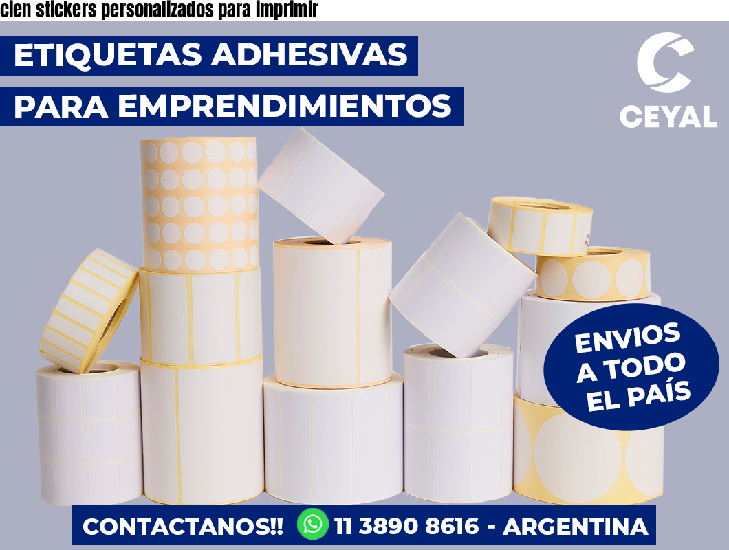 cien stickers personalizados para imprimir