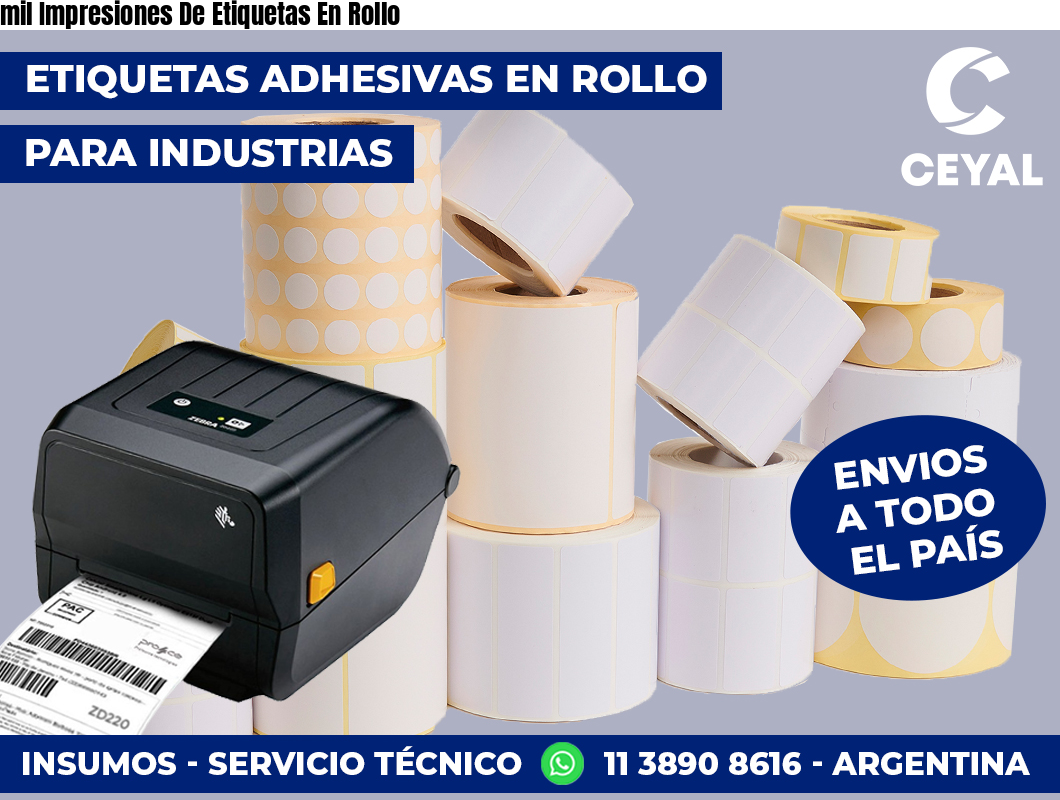mil Impresiones De Etiquetas En Rollo