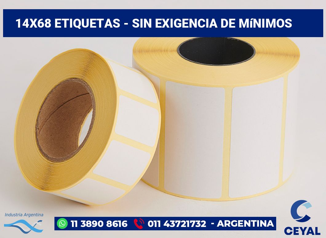 14×68 Etiquetas