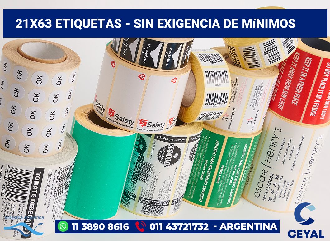 21×63 Etiquetas