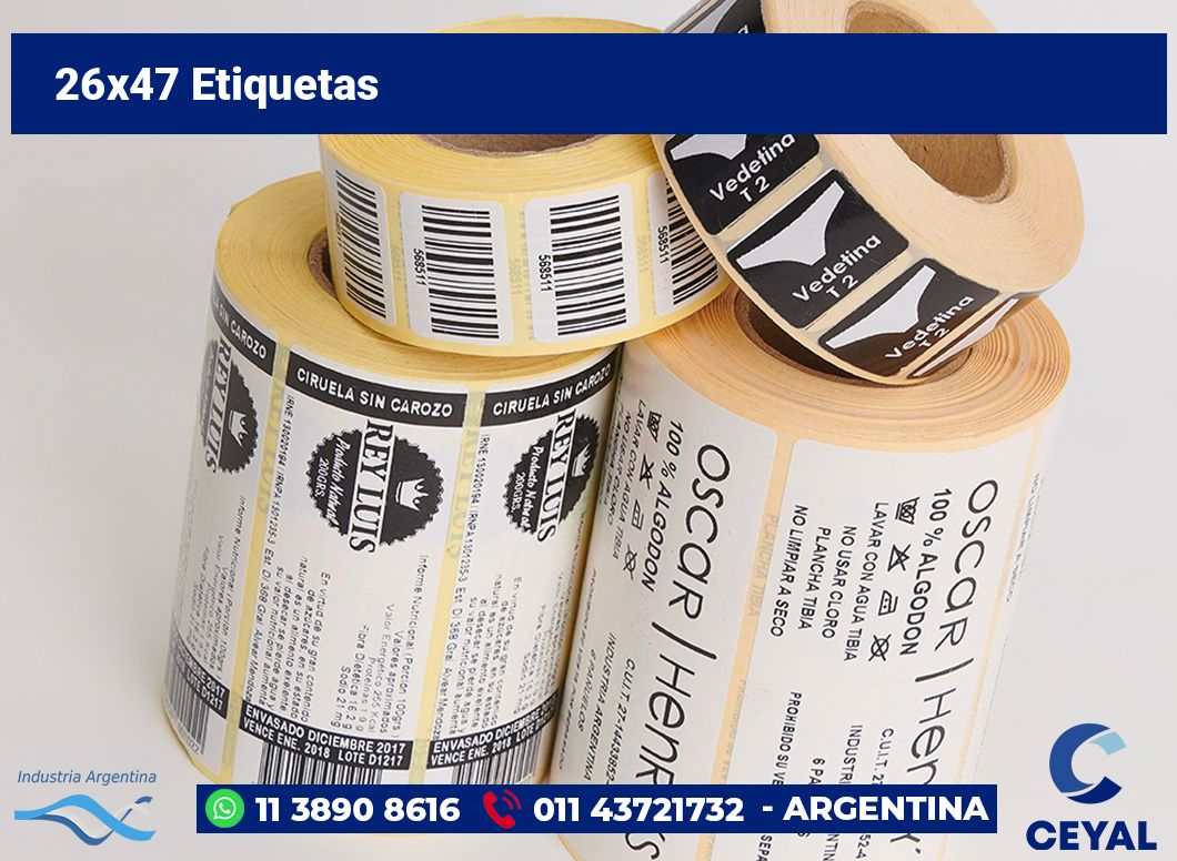 26×47 Etiquetas