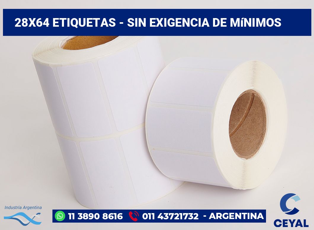 28x64 Etiquetas