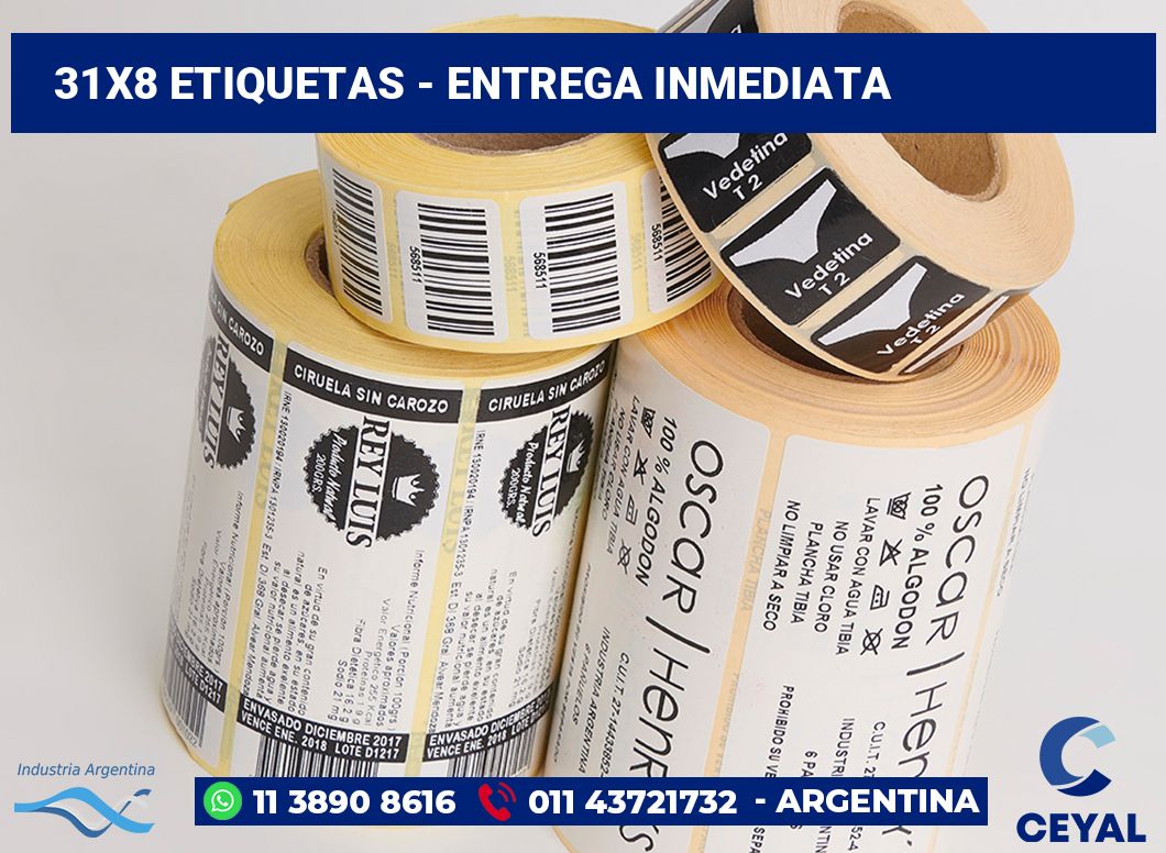 31×8 Etiquetas