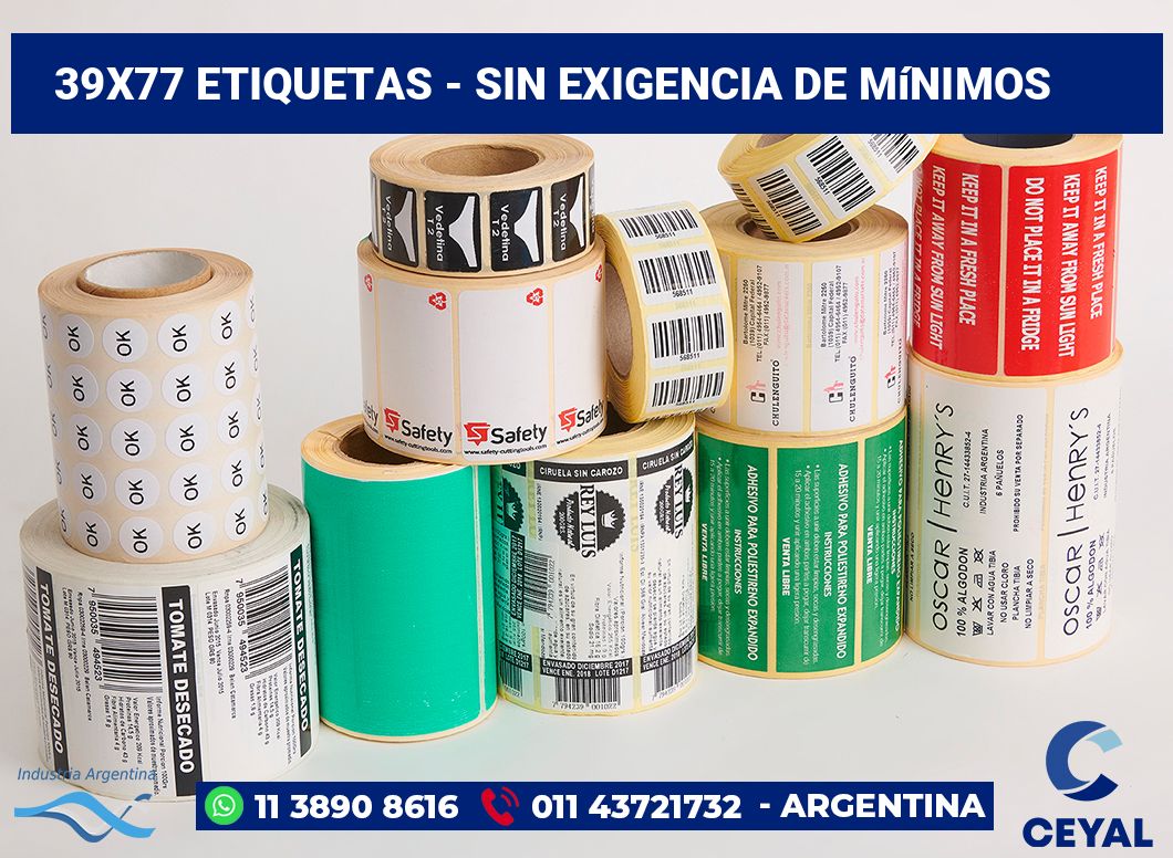 39x77 Etiquetas